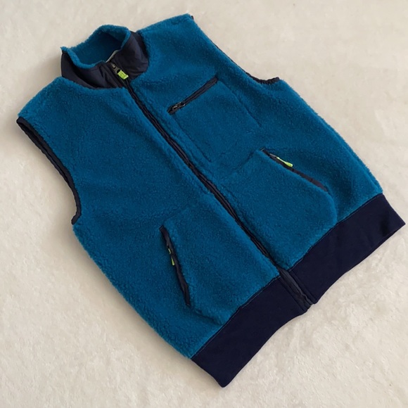 {J. Crew} Crewcuts | Sherpa Zip Front Vest with Pockets C9336 Blue (12) - Picture 2 of 16